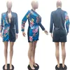 Abiti da donna Blazer Moda lungo per le donne Elegante manica alla moda Colletto rovesciato Patchwork Taglie forti Giacca da donna