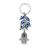 Wholesale Fashion Animal Butterfly Evil Eyes Keychain Glass Key Chain Glass Blue Eye Pendant Ornament Keychains