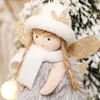 D￩corations de No￫l Elk Angel Doll mignon Tissu suspendu en peluche fille pendentif festival de chute d￩coration Giftchristmas