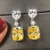 Bijoux Boucles d'oreilles Charme Boucles d'oreilles en argent pur jaune Diamant Imitation Ruby boucles d'oreilles vente chaude oreille