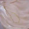 Подвесные ожерелья изысканный микроавторан Bling Zircon 14k настоящий золотой колье-ожерелье Женское Кокер Свадебный свадебный ювелирной ювелирные изделия.