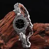 ساعة معصم وصول sterling siver cheetah مشاهدة أعلى جودة S925 Silver Jewelry Leopard Pure Bracelet Watches Dropwristwatches