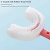 Brosse à dents bébé brosse à dents enfants 360 degrés en forme de U 2-12 ans pratique Silicone enfants dents soins bucco-dentaires outil de nettoyage brosse 0511