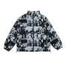 Men's Down Men's & Parkas UNCLEDONJM Harajuku Character Full Print Jacket Parka Men High Street Fashion Loose Thick Bread Hip Hop