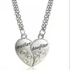 Pendant Necklaces Pair Mother Daughter Necklace Unique Engraved Letter Splice Warm Love For MomPendant