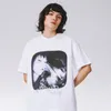 Streetwear t-shirt homens hip hop ilusão menina carta impressão camiseta harajuku algodão casual verão manga curta tshirt preto 220323