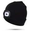 Cappellini da ciclismo Maschere Berretto luminoso Alpinismo Pesca Lampada a maglia a LED con cappello passamontagna