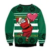 Mannen Grappig Ugly Christmas Sweater 3D Kerstboom Gedrukt Autumn Winter Holiday Party Sweatshirt Pullover Xmas Jumpers L220801