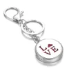 Fashion Round Little Love Key Rings Jewelry Stainless Steel Essential Oil Diffuser Perfume Aromatherapy Locket Keychain gift