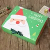 Jul Eve Big Gift Box Santa Claus Fairy Design Kraft Papercard Present Party Favor Activity Box Red Green Gifts Package Boxes C0811x0