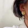 Baumeln Kronleuchter Retro Einfache Hong Kong Stil Kamelie Ohrringe Stereo Blumen Party Schmuck Geschenke Für Koreanische Mode Frauen Baumeln