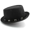 Baskenmützen für Herren und Damen, klassische Pork-Pie-Strohhüte, Fedora-Sonnenhüte, Trilby-Kappen, Sommer, Bootsfahrer, Strand, Outdoor, Reisen, Party, Größe US 7 1/4 UK