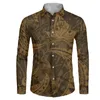 Men's Dress Shirts Drop Polynesian Tribal For Men Butterfly Print Plus Size Mens Polyester Long Sleeve Shirt MenMen's Vere22