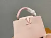 TZ Tote's Tote's Pure Leather Handbag Designer Brand Pink Capucinesbb Tempérament grand tempérament grande capacité First Caler Cow Hide Sac à épaule de haute qualité Sacs de messager