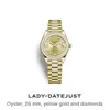 Huidige dames kijken 28 mm voor dategevel es diamanten waterdichte zelfwikkelende klok Zegarek Damski Montre femme luxe7562109