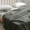 البطانيات اليابان جودة بطانية سرير أريكة الزخرفية ستوكات الهراء منقوشة رمادي رمي السفر مكتب قيلولة غطاء السرير