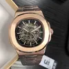 Новые мужские автоматические механические часы серебряной полосы Blue Gold Watch Watch Watch Montreux Luxury Watch