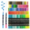 Anime Stationery Graphic Design Supplies Lettering Pen Brush Markers Art Pens Y200709