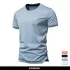 Aiopeson Classic Solid 100% Cotton Men Tshirt Oneck Kort ärm Slim Fit Casual Sport T Shirts For Men Summer Mens Clothing 220607