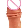 Realistiska dildos glidande forhuden penis enorma dildo kvinnor onani med sugkopp falsk kuk lesbiska sexiga leksaker för kvinnor