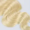 Brasilianska toppstängningar 5x5 spetsstängning 613 silkeslen rak kroppsvåg mellersta tre delar blond färg 1224Inch5007310