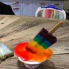 Creative Melting icicle Sculpture Decoration Miniature Resin Craft Popsicles Ice Cream Accessories Home Decor 220727