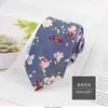 mens tie styles 6CM 30 Cotton Neck Ties Flower Print Necktie Wedding Casual Floral Neckties Cravat for Men and Women GKK0