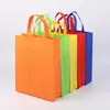 Colorful folding Bag Non-woven fabric Foldable Shopping Bags Reusable Eco-Friendly folding-Bag new Ladies Storage Bags SN4676