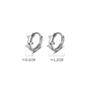 Boucles d'oreilles Hoop Huggie Little Starlight CZ en argent sterling 925 A1766Hoop