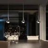 Hängslampor nordiska minimalistiska lampor LED Vattendroppslampa hängande belysningar restaurang bar vardagsrum upphängning fixtur hem dekoratör
