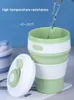 350 ml kaffemuggar resor hopfällbara silikonkoppar fällbara vattenkoppar en gratis matkvalitet drickande mugg te cup ekofriendly 220727