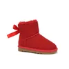 UG G en cuir véritable Bow garçons filles bébé enfants bottes de neige doux confortable en peau de mouton en peluche chaud beaux cadeaux d'anniversaire de noël de qualité supérieure