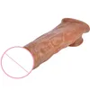 sex massager Sex toy Hot Selling Super Soft Reusable Male Penis Extension Sleeve Dick Enlargement Silicone Realistic Dildos for Men