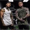 Summer Men Bodybuilding Tank Tops Gym Workout Fitness Cotton Sleeveless Shirt Running Clothlet Stringer Singlet Casual Vest D220615