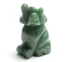 1.5 INCHES Height Small Size Dog Statue Crafts Natural Chakra Stone Carved Crystal Reiki Healing Animal Figurine 1pcs