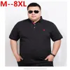 Herrpolos plus storlek 10xl 8xl 5xl 4xl varumärke kläder homme solid grossist casual men tee skjorta toppar bomull lösa fitmen's Men'smen's