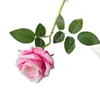 Couronnes de fleurs décoratives Une fausse fleur tige unique Rose 20 "Longueur Simulation Velours Rosa Pour Mariage Maison Fleurs Artificielles Déco