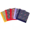 Laço laços alfaiate smith masculino paisley bolso quadrado impressão de microfibra hankerchiefs azul bordô hankies fashion fashion hankybow enek22