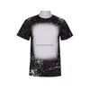 Camicie sbiancate a sublimazione all'ingrosso Camicie candeggina in bianco a trasferimento di calore T-shirt in poliestere sbiancato US Uomo Donna Forniture per feste veloci