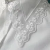 Bow Ties Women Shirt Detachable Collars Girls Lace Embroidery Fake Collar Female False Solid Color Retro Half Fuax ColsBow Fier22