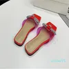 women Slippers designer ladies outdoor beach sandals Crystal Bow Flat Casual Slippers wedding banquet dress shoes