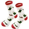 クリスマスソックス新しいサンタクロースの男性と女性のコットンストッキングパーソナライズされた中央銀行の長さの靴下socks for xmasギフトD014