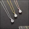 Hänge halsband hängsmycken smycken kristallvattendropp halsband för kvinnor 2022 koreanska mode choker kedja tillbehör gåva grossist n511 d