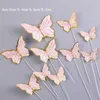 Other Festive & Party Supplies 10Pcs Purple Pink Butterfly Cake Decoration Happy Birthday Topper Handmade Painted For Wedding Baby ShowerOth