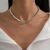 Kedjor Trend Pearl Necklace Streetwear Choker Accessory Hip Hop Cool Chain Perfect Jewelry Gifts For Mane Femalechains