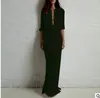 Casual jurken Easyhut Summer Jurk vrouwen 2022 Boho vast gerolde lange mouw button shirt Sundress elegante losse maxi plus maat