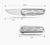 ニュースメルフリッパー折りたたみ式ナイフD2ドロップポイントチタンコーティングブレードステンレススチールハンドルボールベアリングEDCナイフA1688