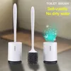 toilet bowl brush set silicone cleaning kit upgraded modern Design with soft bristle bathroom Y200407