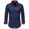 Svart lapptäcke paisley skjorta män 2022 varumärke affär smal passande långärmad klänning skjorta mens knapp upp skjortor camisa masculina l220704