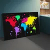 Abstract Colorful Colorful World Mapa Sete Placas da Terra Paisagem Canvas Pintura Poster Print Wall Art Picture Decor Home Cuadros